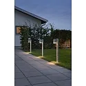 Standerlampe MODENA GU10 IP44, stål, gennemsigtig
