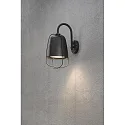 Udendørs wall luminaire PERUGIA E27 IP44, opal, sort