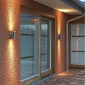 Udendørs wall luminaire MODENA up / down GU10 IP44, rustfrit stål, gennemsigtig