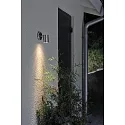 Udendørs wall luminaire MODENA GU10 IP44, rustfrit stål, gennemsigtig