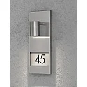 Udendørs wall luminaire MODENA GU10 IP44, rustfrit stål, gennemsigtig