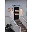 Udendørs wall luminaire MODENA GU10 IP44, rustfrit stål, gennemsigtig