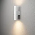 Konstsmide Udendørs wall luminaire TEMI up / down, cylindrisk GU10 IP54, hvid dæmpbar