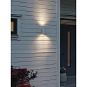 Konstsmide Udendørs wall luminaire TEMI up / down, cylindrisk GU10 IP54, hvid dæmpbar