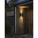 Konstsmide Udendørs wall luminaire TEMI up / down, cylindrisk GU10 IP54, guld dæmpbar