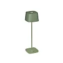 Batteri bordlampe CAPRI IP54, grøn, grå dæmpbar