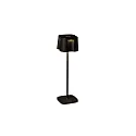 Konstsmide Batteri bordlampe NICE  firkantet, CCT Switch, dæmpbar IP54, sort dæmpbar