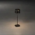 Konstsmide Batteri bordlampe NICE  firkantet, CCT Switch, dæmpbar IP54, sort dæmpbar