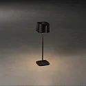 Konstsmide Batteri bordlampe NICE  firkantet, CCT Switch, dæmpbar IP54, sort dæmpbar