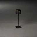 Konstsmide Batteri bordlampe NICE  firkantet, CCT Switch, dæmpbar IP54, sort dæmpbar