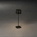 Konstsmide Batteri bordlampe NICE  firkantet, CCT Switch, dæmpbar IP54, sort dæmpbar