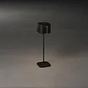 Konstsmide Batteri bordlampe NICE  firkantet, CCT Switch, dæmpbar IP54, sort dæmpbar