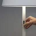 Konstsmide Batteri standerlampe PROMEZIA up / down, CCT Switch, dæmpbar, RGBW, justerbar IP54, hvid dæmpbar