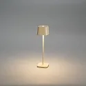 Konstsmide battery table lamp CAPRI MINI USB square IP54, sand coloured dimmable