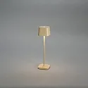 Konstsmide battery table lamp CAPRI MINI USB square IP54, sand coloured dimmable