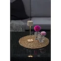 Konstsmide battery table lamp CAPRI MINI USB square IP54, sand coloured dimmable
