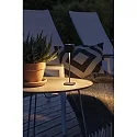 Konstsmide battery table lamp CAPRI MINI IP54, black dimmable