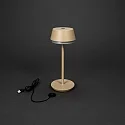 Batteri bordlampe LYON med USB tilslutning, CCT Switch, RGB, med touch-dæmper IP54, terracotta dæmpbar