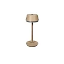 Batteri bordlampe LYON med USB tilslutning, CCT Switch, RGB, med touch-dæmper IP54, terracotta dæmpbar