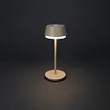 Batteri bordlampe LYON med USB tilslutning, CCT Switch, RGB, med touch-dæmper IP54, terracotta dæmpbar