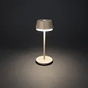 Batteri bordlampe LYON med USB tilslutning, CCT Switch, RGB, med touch-dæmper IP54, terracotta dæmpbar