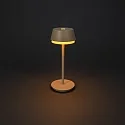 Batteri bordlampe LYON med USB tilslutning, CCT Switch, RGB, med touch-dæmper IP54, terracotta dæmpbar