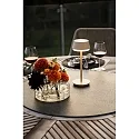 Batteri bordlampe LYON med USB tilslutning, CCT Switch, RGB, med touch-dæmper IP54, terracotta dæmpbar