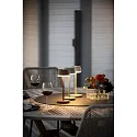 Batteri bordlampe LYON med USB tilslutning, CCT Switch, RGB, med touch-dæmper IP54, terracotta dæmpbar