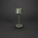 Konstsmide Batteri bordlampe LYON med USB tilslutning, CCT Switch, RGB, med touch-dæmper IP54, grøn, grå dæmpbar