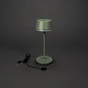 Konstsmide Batteri bordlampe LYON med USB tilslutning, CCT Switch, RGB, med touch-dæmper IP54, grøn, grå dæmpbar