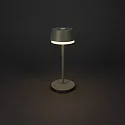 Konstsmide Batteri bordlampe LYON med USB tilslutning, CCT Switch, RGB, med touch-dæmper IP54, grøn, grå dæmpbar