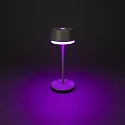 Konstsmide Batteri bordlampe LYON med USB tilslutning, CCT Switch, RGB, med touch-dæmper IP54, grøn, grå dæmpbar