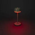 Konstsmide Batteri bordlampe LYON med USB tilslutning, CCT Switch, RGB, med touch-dæmper IP54, grøn, grå dæmpbar