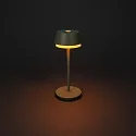 Konstsmide Batteri bordlampe LYON med USB tilslutning, CCT Switch, RGB, med touch-dæmper IP54, grøn, grå dæmpbar