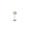 Batteri bordlampe LILLE MINI med USB tilslutning, med touch-dæmper IP54, sandy dæmpbar