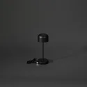 Konstsmide battery table lamp LILLE MINI with USB connection, with touch dimmer IP54, black dimmable