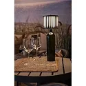 Konstsmide Batteri bordlampe BOTTLE med USB tilslutning, med touch-dæmper IP54, sort dæmpbar