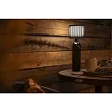 Konstsmide Batteri bordlampe BOTTLE med USB tilslutning, med touch-dæmper IP54, sort dæmpbar
