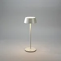 Konstsmide battery table lamp MENTON USB IP54, grey, lacquered dimmable