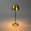 Konstsmide Batteri bordlampe EZE USB IP54, guld mat