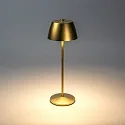 Konstsmide Batteri bordlampe EZE USB IP54, guld mat