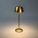 Konstsmide Batteri bordlampe EZE USB IP54, guld mat