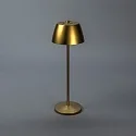 Konstsmide Batteri bordlampe EZE USB IP54, guld mat