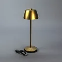 Konstsmide Batteri bordlampe EZE USB IP54, guld mat