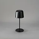 Konstsmide Batteri bordlampe BIOT USB IP54, sort dæmpbar