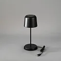 Konstsmide Batteri bordlampe BIOT USB IP54, sort dæmpbar