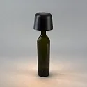 Konstsmide Batteri bordlampe BIOT USB IP54, sort dæmpbar