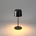 Konstsmide Batteri bordlampe BIOT USB IP54, sort dæmpbar