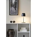 Konstsmide Batteri bordlampe BIOT USB IP54, sort dæmpbar