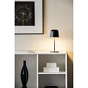 Konstsmide Batteri bordlampe BIOT USB IP54, sort dæmpbar